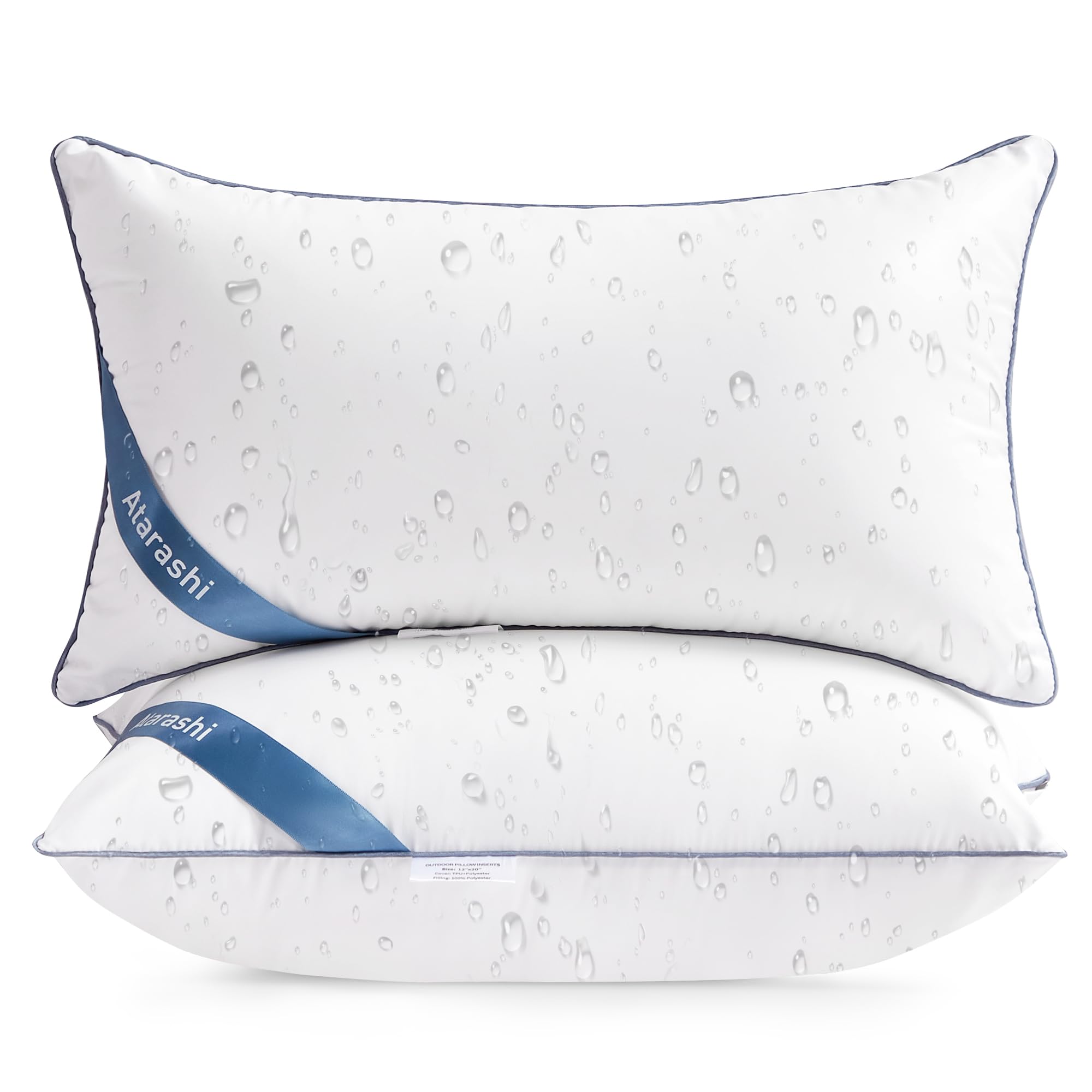 Photo 1 of Atarashi 12x20 Outdoor Pillow Insert - Waterproof Lumbar Pillow Inserts - Decorative Throw Pillows for Couch Sofa Bed Patio Furniture - Pack of 2