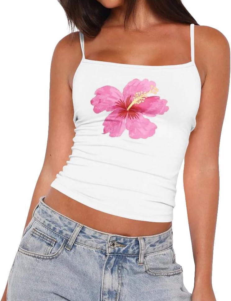 SOLY HUX Women's Summer Floral Camisole Tops Spaghetti Strap