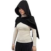 Women Men Fashion Shawl Scarf Cape | Multifunctional Hooded Cowl | Medieval Linen Cotton Cowl Hood |Vintage Goth Costume