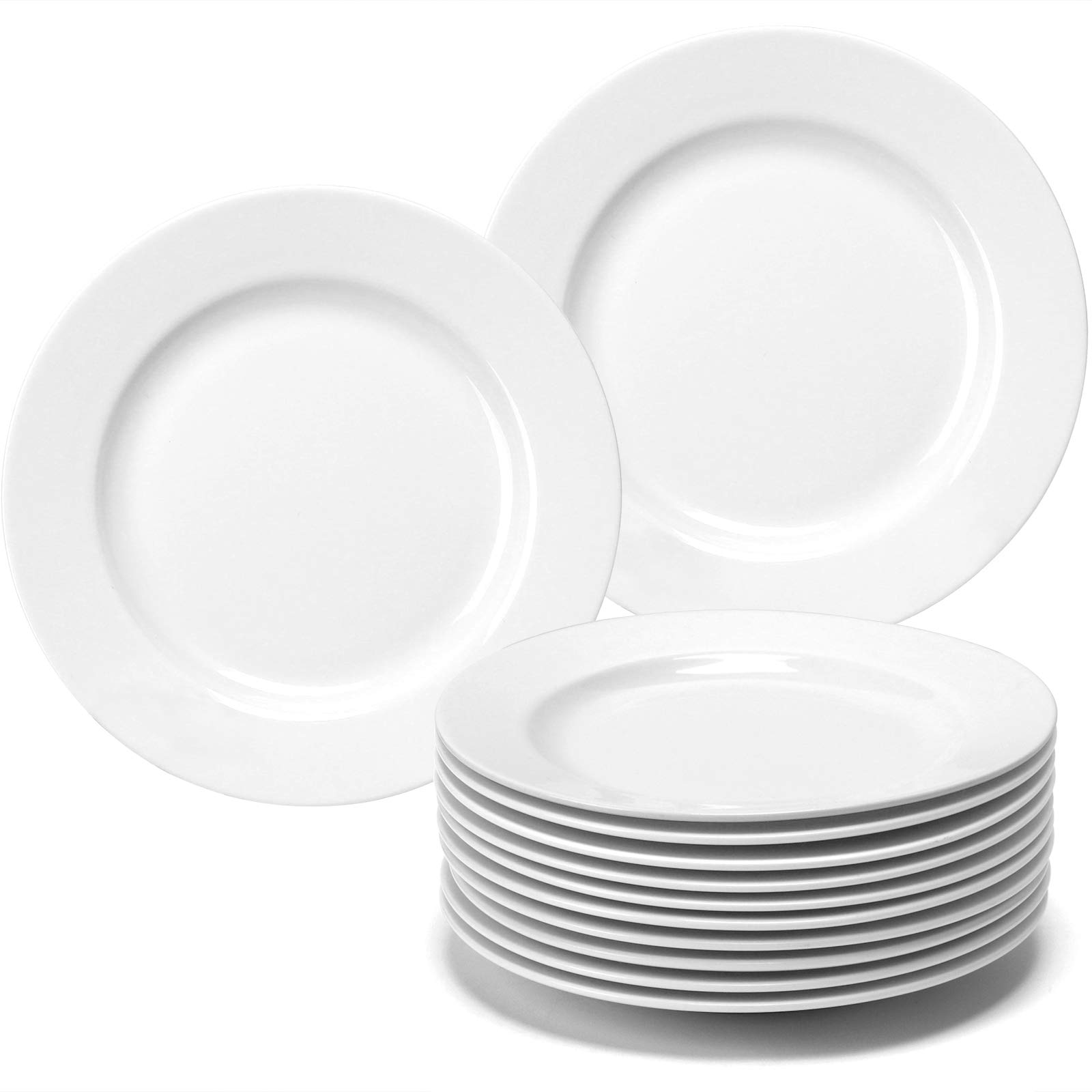 amHomel 12-Piece Advanced Bone China Appetizer Plates,6 inch Dessert Plates,Prime Dinnerware Sets,Round Dessert Plate