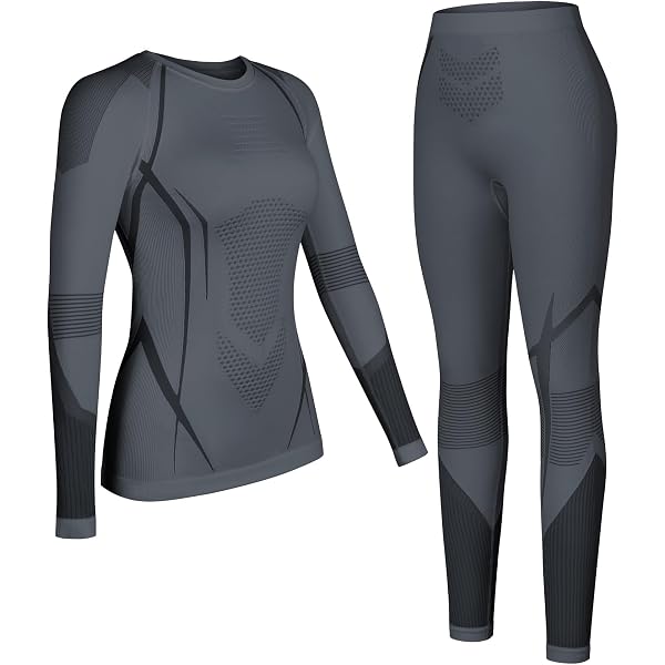 ATTRACO Women Thermal Set Crew Neck Soft Long Top Bottom Set for