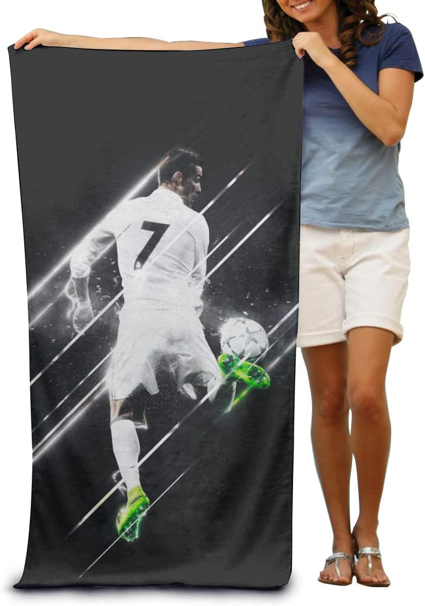 SHELLBOY Greatest Football Player No.7 Jersey Personalized Microfibre Pool Beach Towel Quick Dry Bath Towel Sand Proof 32" x 52"