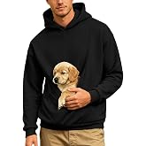 HaloPetal Pet‑Carrier Cat Hoodie, Long‑Sleeve Kangaroo Pouch Hooded Pullover for Dogs &amp; Cats A01