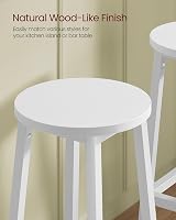 VASAGLE Bar Stool Set of 2 Round Chair High Kitchen Seat 65 cm view 3