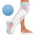 TANGKA Waterproof Leg Cast Cover for Shower with New Upgraded Non-Slip Padding Bottom,Reusable Sealed Watertight Foot Protector to Keep Wound Covers & Bandages Dry, Perfect Fit for Leg Foot Ankle