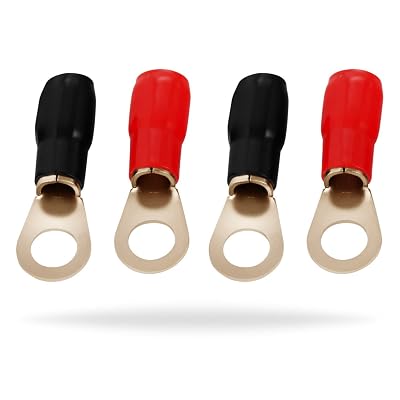Buy InstallGear 4 Gauge AWG Crimp Ring Terminals Connectors - 4-Pack 2 ...