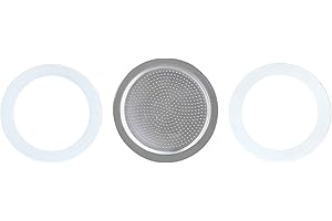 Stovetop Espresso Maker Replacement Silicone 10-12 Cup Size Gasket Seals and filter Screen for Easyworkz Moka Pot