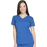 Dickies Dynamix Womens Tops, Athletic-Inspired V-Neck Scrub Top with Four-Way Stretch and Moisture Wicking DK730