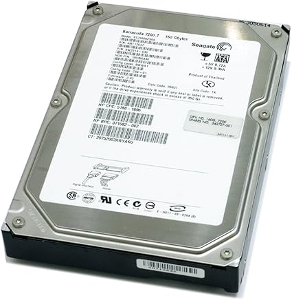 Disque Dur Seagate Barracuda 7200 7 160 Go Disque Dur Interne Sata 7200 Tr Min 8 9 Cm St3160023as Tour Pc De Bureau Windows Linux Oem Amazon Fr Informatique