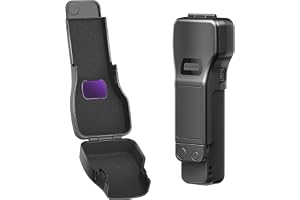 AMAZEAR Gimbal Screen Protective Cover for DJI OSMO Pocket 4/3/Xtra Muse, Pocket4 Accessories Portable Lens Cap Hard Case with Soft Lining for Carry/Protection/Storage, Quick Open/Close, Black