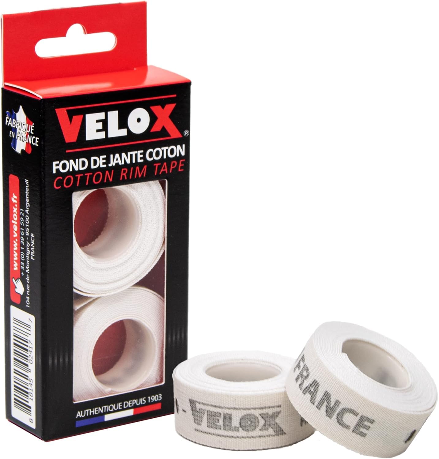 Velox Jante Cotton Tape 16mm Cotton Rim Tape - White, 16mm x 2m