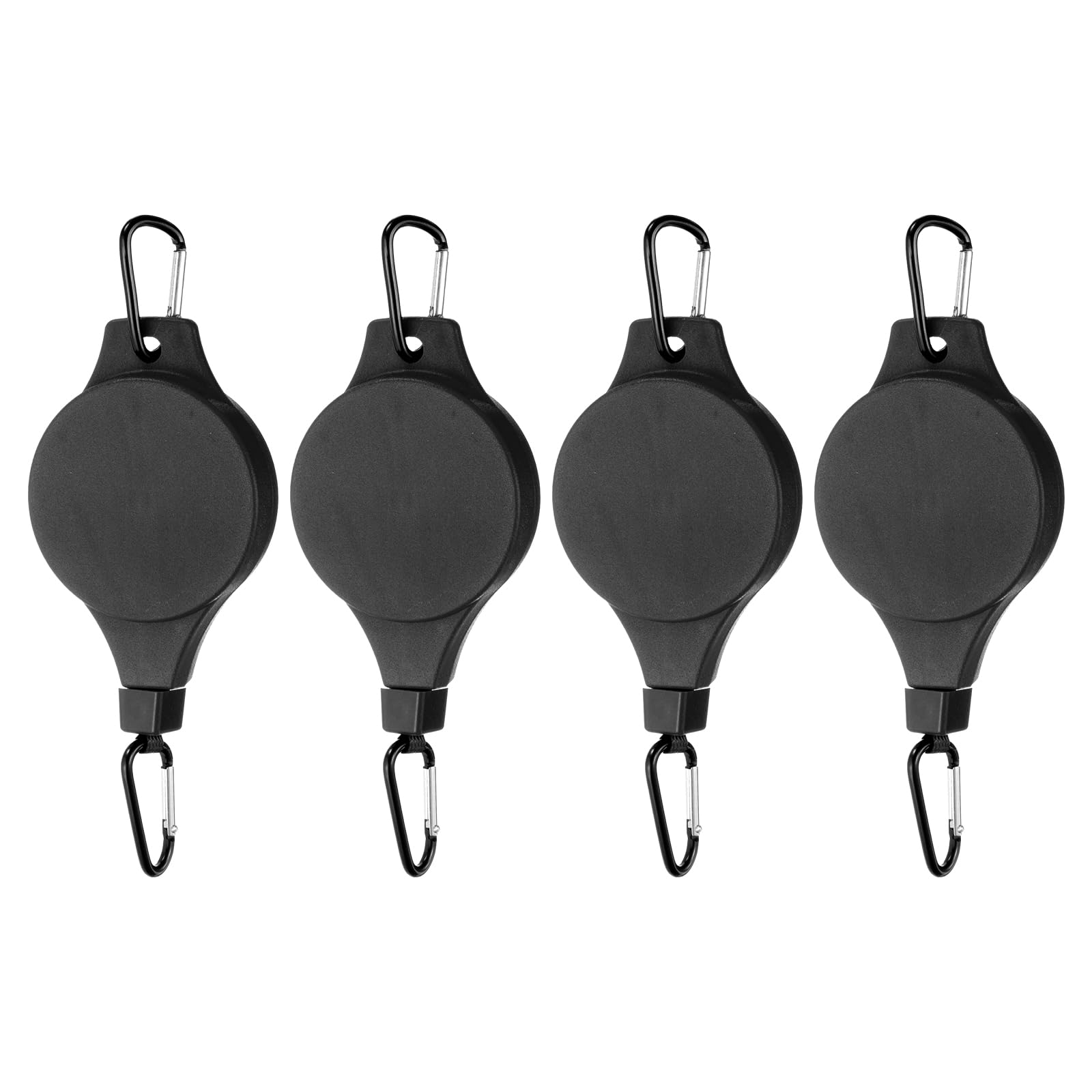 PATIKIL Plant Hanger, 4 Pcs Pulley Retractable Hanging Flower Basket Hook Indoor and Outdoor Plant Pots Holder, for Planters, Flower Basket, Wind Chimes, Lanterns, Bird Feeders, Black