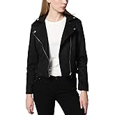 CHARTOU Women's Fall 2023 Fashion Faux Suede Leather Casual Moto Biker Jacket Coats