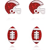 Football Earrings for Women Football Mom Game Day Earring Accessorie Outfits Shirts Set Fall Sport Jewelry Cute Sport Stud Earrings