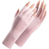 Women Fingerless Gloves UV Protection Gloves Cool Ice Sun Block Driving