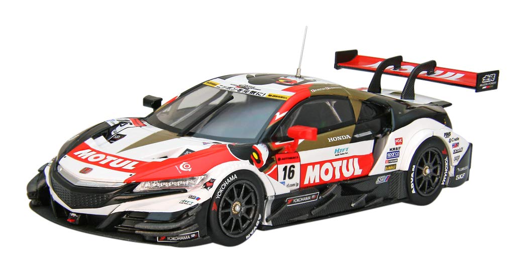 Ebbro 591045514 1:43 MOTUL Mugen NSX-GT GT500 2017#16 591045514 Die-Cast Collector's Racing Car, Multi-Colour