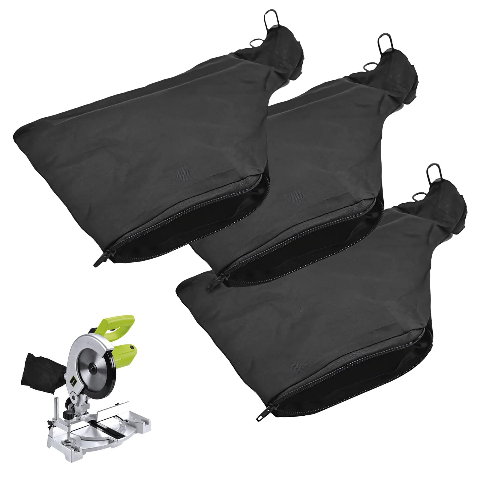 Evolution 3-Pack Dust Bags for Mitre Saw Accessories, Easy Carry & Store, Suitable for 255 Model (Black)