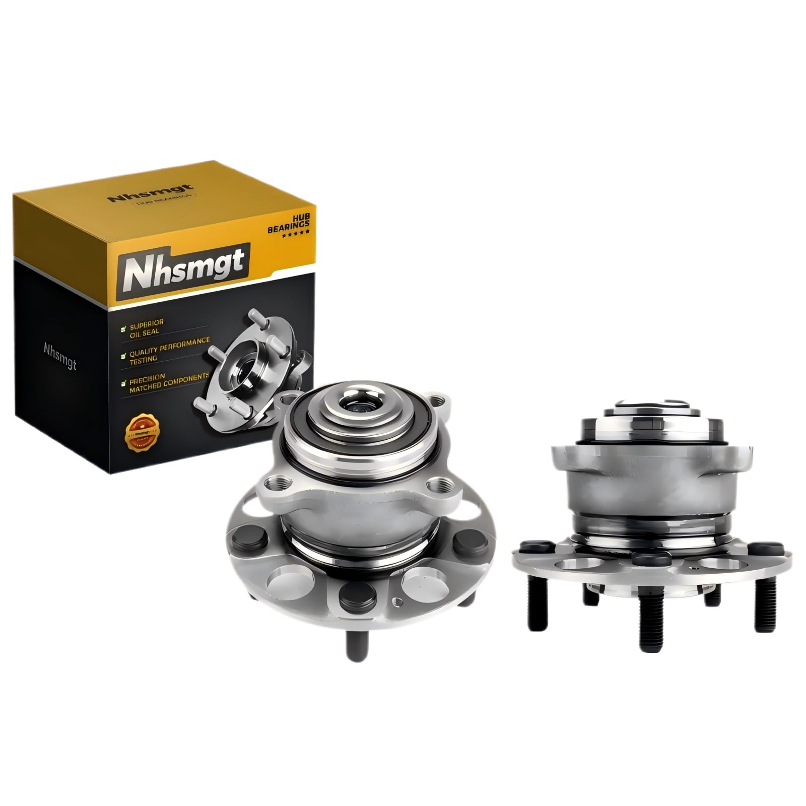 Photo 1 of Nhsmgt 512353 Pair Rear Wheel Bearing Hub Assembly Compatible with Accord 2008-2012 TSX 2009-2014 with ABS 5 Lug 2pcs