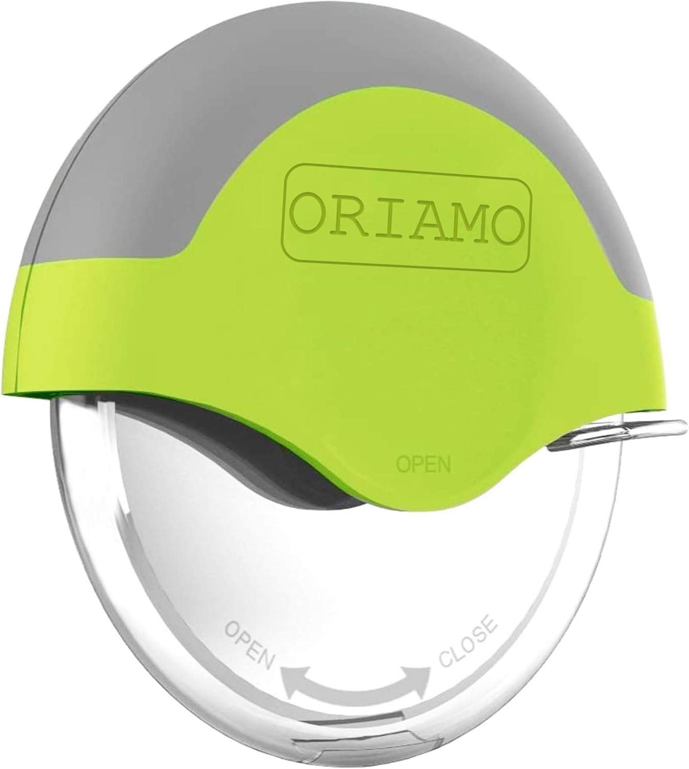Oriamo® Pizzaschneider [2020 Upgrade] Pizzaroller, Pizzarad aus hochwertigen Materialien, Pizza Cutter mit ovaler Griffform für angenehme Handhabung, Pizzamesser mit Fingerschutz