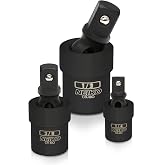NEIKO 02486A Impact Universal Joint-Socket Swivel Set, Socket Extension Set Made From Cr-Mo with Included 1/4-, 3/8-, and 1/2-Inch Sockets, Set of 3