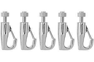 NUOBESTY 5pcs Adjustable Steel Wire Picture Hanging Hooks for Art Gallery Display Photo Rail Wire Rope Hooks