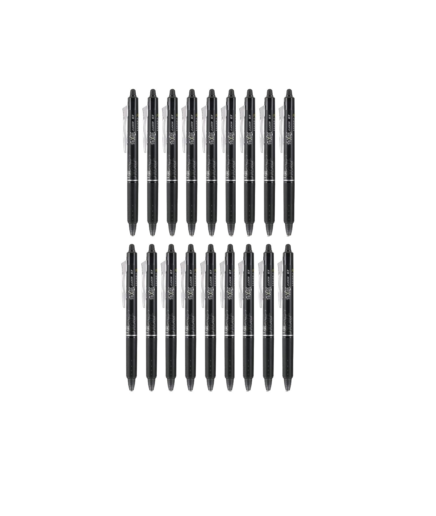 Photo 1 of PILOT FriXion Clicker Erasable, Refillable & Retractable Gel Ink Pens, Fine Point, Black Ink (31464)- (Pack of 6, 18 Count Total)