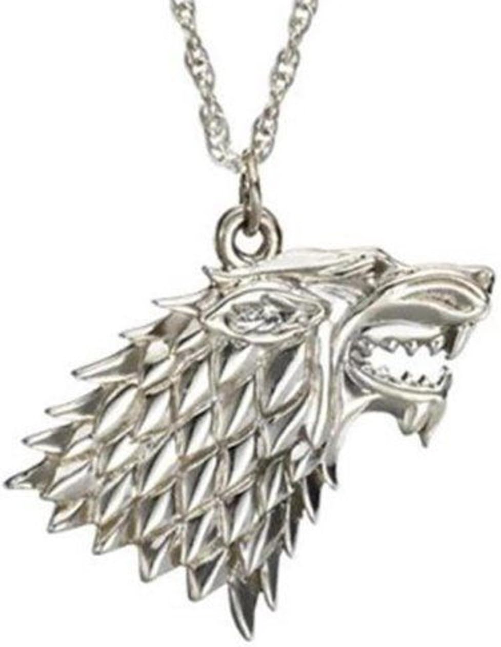 Game of Thrones Inspired Necklace Stark Dire Wolf Silver color Necklace Pendant