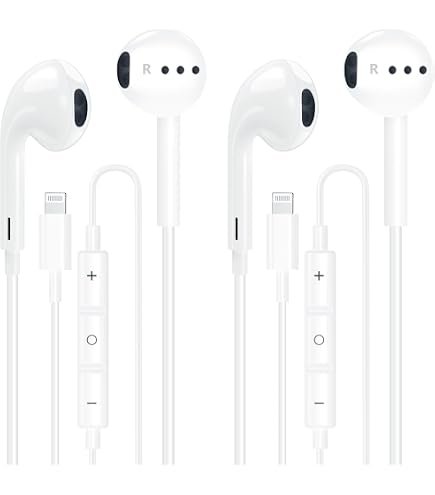 Amazon.com: 2Pack Wired Earbuds for iPhone with Lightning