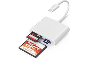 TIANSONG USB C SD Card Reader for iPhone 15/Mac/iPad, 3-Slot USB Type C to CF/SD/TF Card Adapter Supports Compact Flash/Micro SD Card Compatible with MacBook Pro/Air iMac M1 M2 Android Galaxy S22 S23