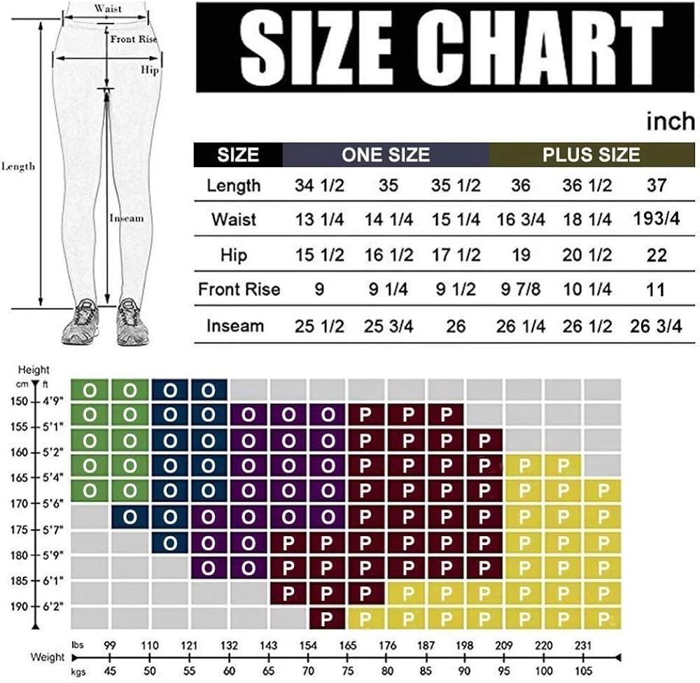 Black Leggings for Women-High Waisted Soft Tummy Control Workout Yoga Pants-Plus Size&Warm: Clothing