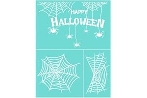 YeulionCraft Halloween Theme Self-Adhesive Silk Screen Printing Stencil, Reusable Sign Stencils for Painting on Wood, DIY Decoration T-Shirt Fabric, Spider