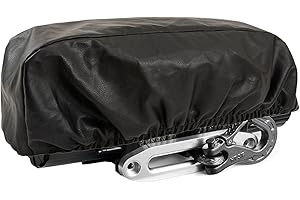 CEMGYIUK Winch Cover,Heavy Duty Waterproof Winch Cover with Elastic,Indoor/Outdoor Winch Accessories,Weather Resistant Cover for Electric Winches 8,000 lb-13,000 lb for Your Jeep, ATV, Boat,Trailer,Sailboat