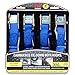 Mann Cambuckle Tie Down Straps with S-Hooks 4-Pack Set 1 Inch x 10 Feet 300 Pound Load Capacity 900 Pound Break Strength (Blue)