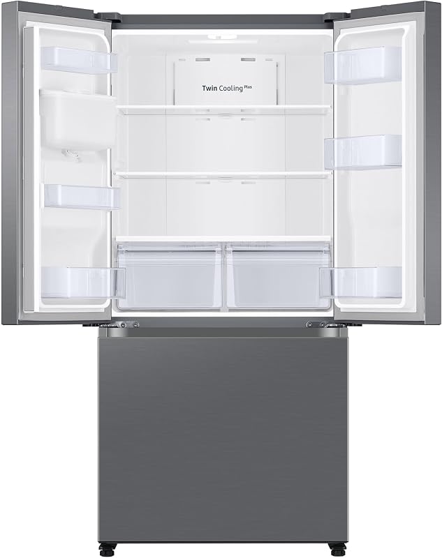 Frigorifero French Door con congelatore, 178 cm, 495 l, WiFi & SmartThings AI Energy Mode, Twin Cooling+, Auto Ice Maker, No Frost+, look in acciaio inox, RF50C530ES9/EF