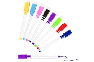 JEFURE 25 Pcs Colorful Magnetic Dry Erase Markers with Eraser Cap, White Board Mini Dry Erase Markers Bulk, Fine Point Tip Student White Board Markers for Teachers Office School Supplies