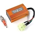 Trkimal Upgrade Racing Tuning DC Cdi Box 6pin + Spark Plug for GY6 125cc 150cc 250cc 4 stroke 152QMI/157QMJ Engine, Moped Scooter ATV Go Kart No Rev Limit