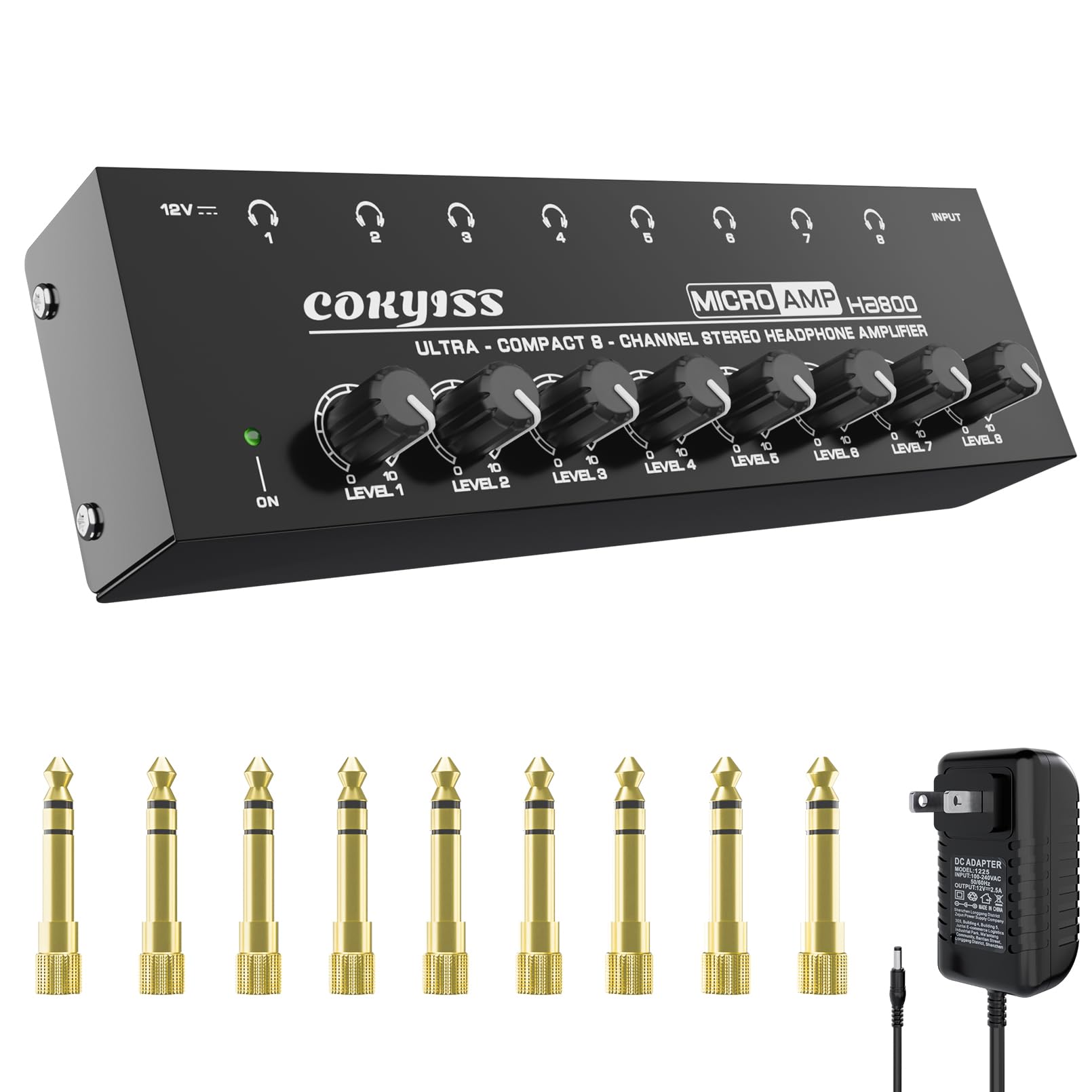 COKYISS Headphone Amplifier,8 Channel Stereo