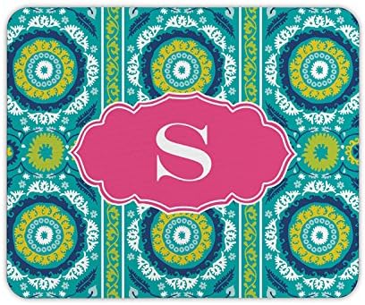 Whitney English AZMP01-SI-W-C "Letter C" Suzani Single Initial Mouse Pad