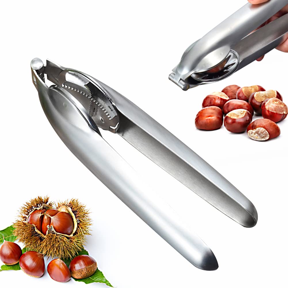 Uposao Chestnut Tongs, Nut Tongs, Metal Nut Decorater, Nut Tongs, Hazelnut Clips, Chestnut Opener, Stainless Steel Chestnut Tongs, Home Kitchen Tool