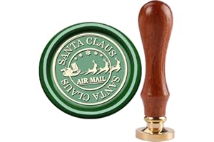 WUERLIN Christmas Wax Seal Stamp,Santa Claus Wax Seal Stamp with Deep Engrave Great for Gift Decoration Christmas Cards New Year Envelopes Wax Sealing (Santa Claus)