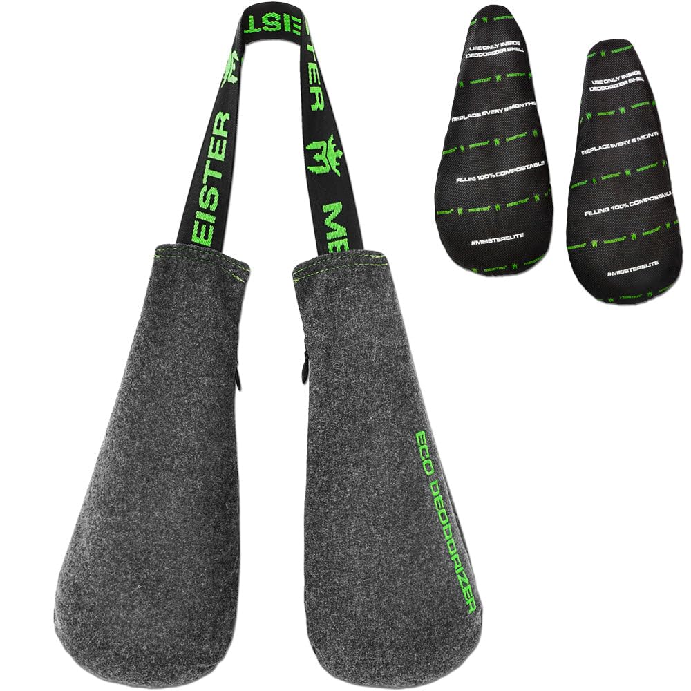 Meister Shoe & Glove Eco Deodorizer + Refill - Absorbs Stink, Powerful, Refillable - 1 Year Supply - Fresh Linen