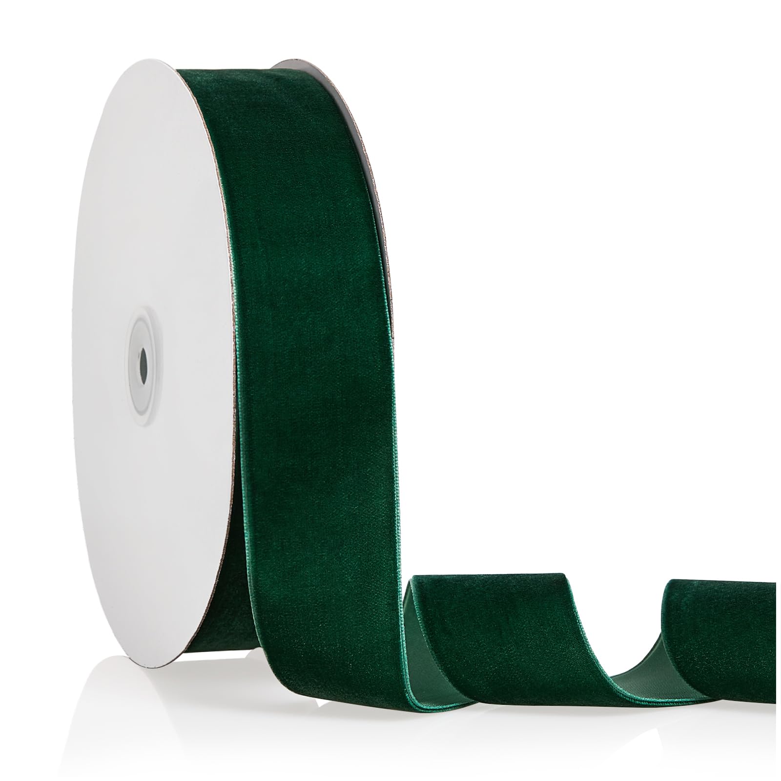 Photo 1 of 1.5" X 20 Yards Forest Green Velvet Ribbon for Christmas Tree Wreath Decoration Handmade Crafts Ornaments Gift Wrapping & Bow Making