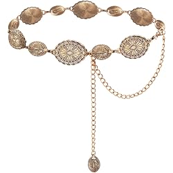 Tortoiseshell Leopard Skinny Link Chain Belt 1 1/4\