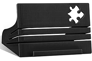 Jigsaw Puzzle Box Stand – Adjustable 3 Angle Holder, Puzzle Poster Holder, Wide Stable Base, Puzzle Accessory (Black)