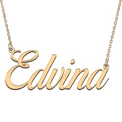 HUAN XUN Customized Custom Simple Any Name Necklace