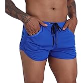 Rexcyril Men's Running Workout Bodybuilding Gym Shorts Athletic Sports Casual Short Pants