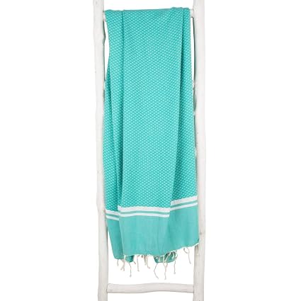 Zusenzomer Fouta Drap De Hammam Xl Sousse 100x190 Grande Serviette De Plage Drap De Plage 100 Coton Foutas Commerce équitable Vert Deau