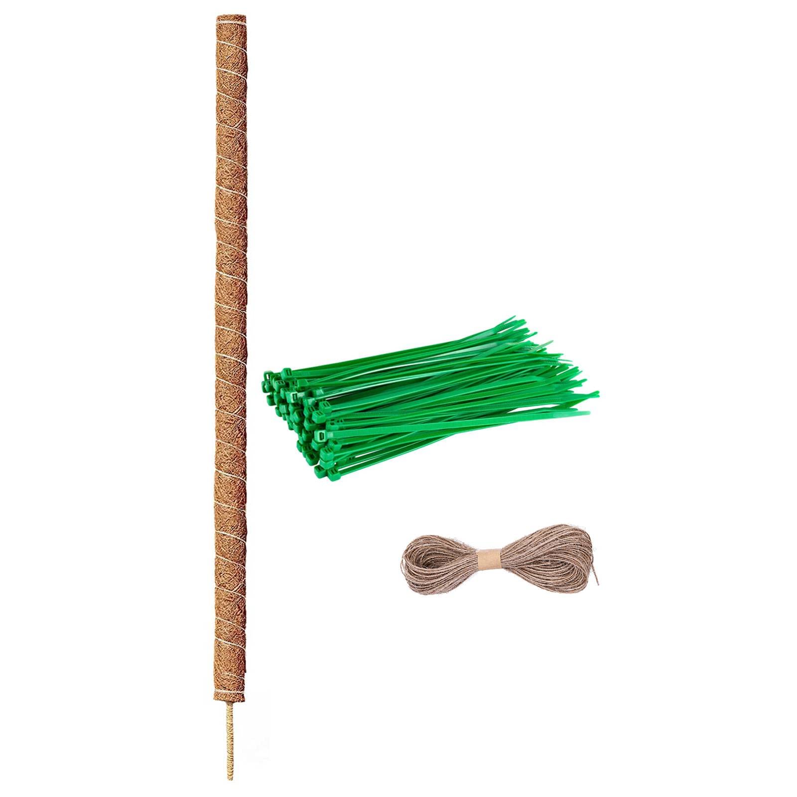 tallkeey Plant Moss Pole Monstera Pole Total Length 114cm, Bendable Coco Coir Totem Pole Plant Support, Monstera Plant Support for Indoor Climbing Plants Support