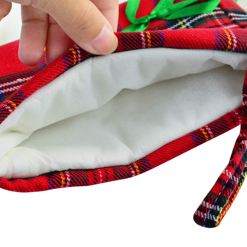 Yolyoo 2pcs Dog Paw Christmas Stocking,17.2’’ Large Christmas Stockings The Dog Feet Shape Pattern Holiday Hanging Stocking Decoration