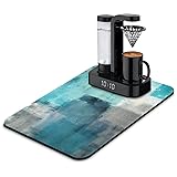 Coffee Bar Mat Accessories for Countertop Absorbent